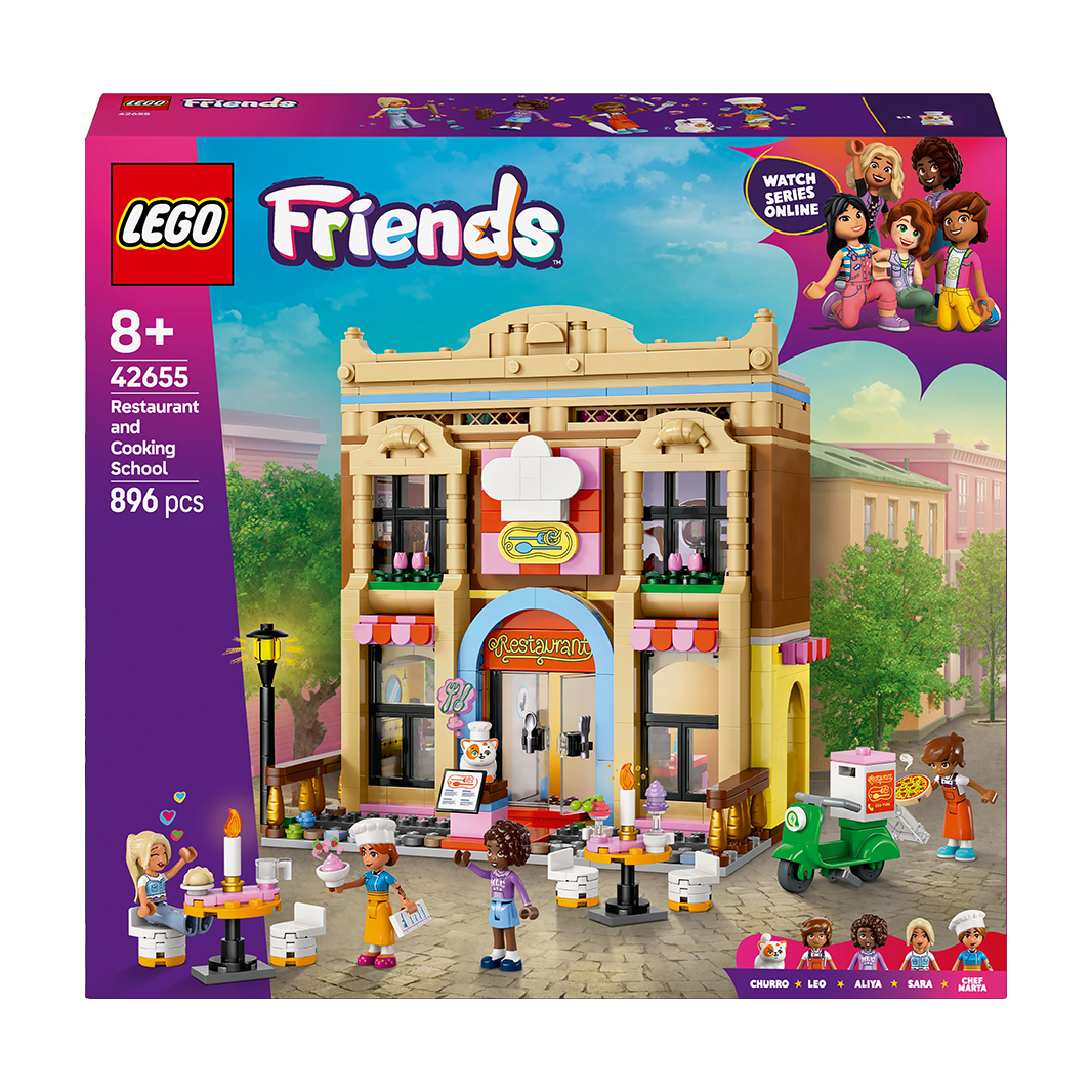 Конструктор LEGO Friends Ресторан та кулінарна школа, 896 деталей, від 8 років (42655)